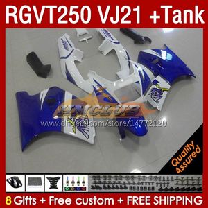 Tank Fairings-kit voor Suzuki RGV250 VJ21 SAPC RGV-250CC RGVT-250 1988 1989 Bodyworks 159No.93 RGV-250 RGVT250 88 89 RGVT RGV 250CC 250 CC 88-89 Fairing Factory Blue Blauw