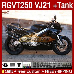 Tank Fairings Kit For SUZUKI SAPC RGVT250 RGV-250CC 1988-1989 Bodys 159No.111 RGV-250 RGV250 VJ21 RGVT-250 1988 1989 RGVT RGV 250CC 250 CC 88 89 ABS Fairing stock black