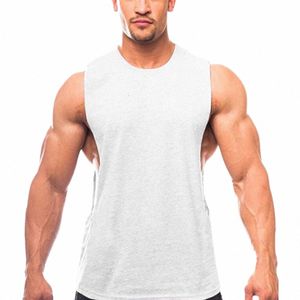 Débardeurs Gilet Gym Hommes Muscle Sleevel Slim Fit T-shirt Bodybuilding Ras Du Cou Fitn Brand New z7yc #