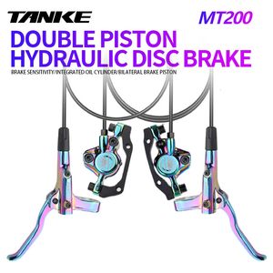 Tanke MT200 Bike Hydraulic Disc frein MTB BL BR 8001600 mm Bicycle 2 Piston 3 Finger Steel Lever Pièces MODE 231221