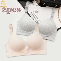 Tanks 2pcs Breastfeeding Bra Pregnancy Maternity Underwear Soutien Allaitement Nursing Bra Feeding Bras Clothes for Pregnant Women