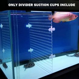 Tanks Aquarium Acryl Divider Volledige Gaten Met 4 Stuks Zuignap Gratis Voor Betta Fish Guppies Tank Zwart Blauw Helder