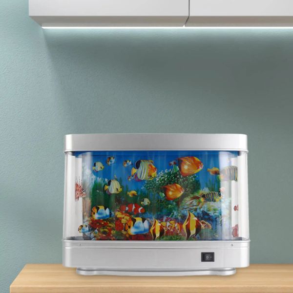 Tanks Aquarium Humeur lampe marine Artificiel Tropical Landscape Lampe de nuit de poisson tropical Light For Bedroom Kids Room Birthday Halloween