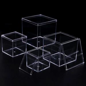 Réservoirs Betta Aquarium poisson doré Transparent de qualité alimentaire, boîte carrée d'isolation en plastique avec couvercle, accessoires d'aquarium