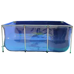 Tanks Hiquate Tarpaulin Aquarium Aquarium Fish Tank Children's zwembad Watervijver+Hoge sterkte roestvrijstalen beugel Upgrade Type