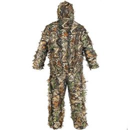 Tanks hommes femmes enfants extérieur ghillie costume de chasse en tissu 3d feuilles de feuille militaire camouflage tactique armée cs