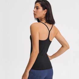 Débardeurs de sport et de Yoga avec soutien-gorge intégré pour femmes, séchage rapide, matériau épais, chemise sans manches, débardeurs de gymnastique