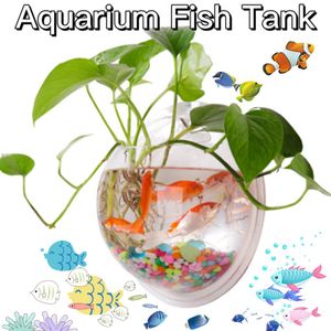 Tanks Muurbevestiging Acryl Aquarium Aquarium Voor Waterhuisdier Betta Vis Goudvis Plant Transparante Hangende Bal Heldere Vaas Home Decor