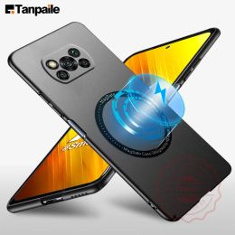 TANPAILE Ultra Thin Magnetic Hard Case pour Xiaomi Poco X3 GT Pro NFC X4 Pro GT 12T M4 Pro Redmi Note 11T 5G 11S MAGSAFE BUMPER