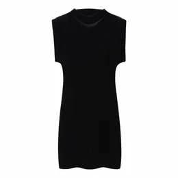 Taopza 2024 elegante manga alta cintura delgada ajuste negro medio alto cuello dr falda corta para mujeres q1ig #