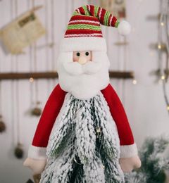 Taoup Hold Hands Santa Claus Dolls Christmas Table Decor Joyeux Noël Ornements de vide de vide Bouteille de couverture Sacs de Noël Elk Deer28491656759