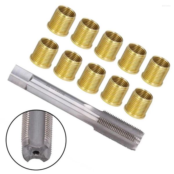 Herramienta de reparación de orificios de rosca, Grifo y Die Set, motor de gasolina, Metal, M14X1.25, insertos M16X1.25 para restaurar roscas dañadas