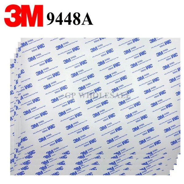 Bande Big Sheet!10x 3M 9448A White Double face Adhesive Sticker A4 Taille (21cmx29cm) Utilisez largement Personnaliser Accepter 2016