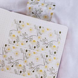 Rape Daisy Yellow Special Ink Washi Tape Feverfew Flower Ins Digital Scrapbook Scrapbook Dorative Masking Tape Stationery Supplies 2016