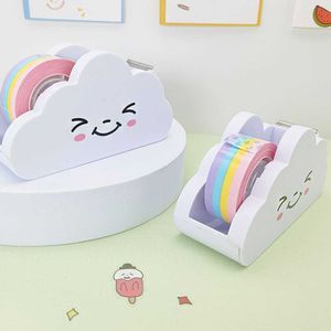 Tape Dispenser Schattig Snijden Washi Rainbowholder Cartoon Kinderen Bureau Desktop Nieuwigheid Tooltable Papierbenodigdheden Briefpapier Lijm