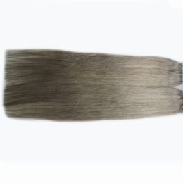 Tape Haar Straight Skin Left Tape Hair Extensions 80pcs Silver Gray 200g Tape in Human Hair Extensions