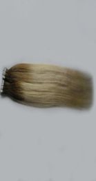 Tapado en extensiones de cabello humano 100 g de trama de piel ombre real cabello humano real 25 gramos por pieza 40 piezas por paquete pegamento en el cabello extensio9236538