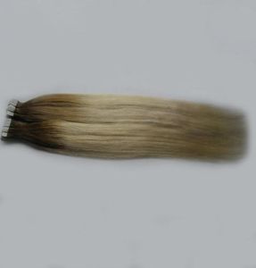 Extensions de cheveux humains à bande adhésive 100 g, trame cutanée ombrée, vrais cheveux humains, 25 grammes par pièce, 40 pièces par paquet, colle dans les extensions de cheveux6599185