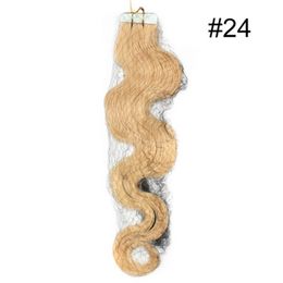 Tape In Human Hair Extensions Braziliaanse Body wave Hair200Gram 80 stks/pak extensions 3 kleuren optie adhesivas