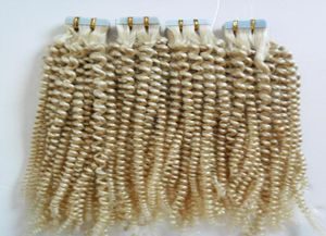 Ruban dans les extensions de cheveux humains rubans de cheveux bouclés en vrac 1026 pouces 200g 80pcs ruban bouclé dans les extensions de cheveux Remy India9387169