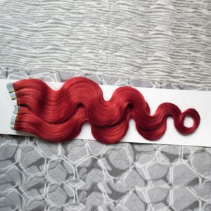 Ruban dans les extensions de cheveux humains Sur Invisible Tape PU Peau Trame 100g (40pcs) Brésilien Body Wave Virgin Hair