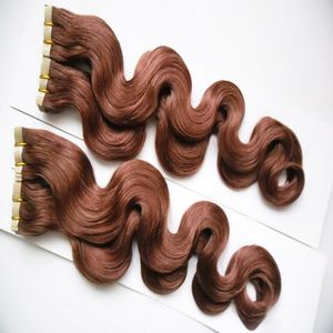 Tape in Remy Hair Extensions Naadloze tape op Human Hair Extensions Skin Inslag 200g 80 stks Real Remy Braziliaans Haar