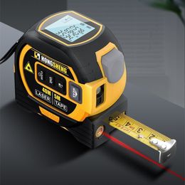 Tape meet 3 op 1 laserbereikvinder meetlint Infrarood High-Precision Intelligent Electronic Ruler Cross Line Maatinstrument Tool 230516