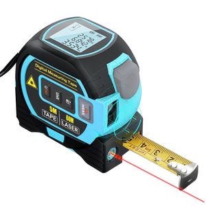 Tape meet 3in1 Laser Rangefinder 5M Tarter Maatregeer LCD -display met achtergrondverlichting Afstandsmeter Building Meetapparaat Gebied Volumes 230516