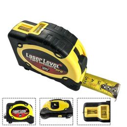 Tape meet 7,5 m liniaal laser niveau verticale horizontale cross -line meet tape aligner liniaal multifunctioneel infrarood laser niveau tools 230516