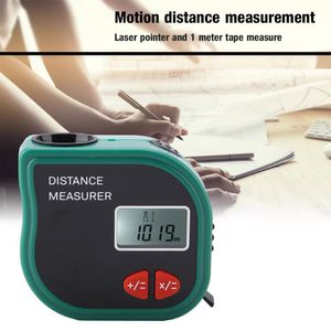 Tape meet afstandsmeter handheld LCD Ultrasone Rangefinder Electronic Late Measure Woodworking Distance Measure Instrument 230516