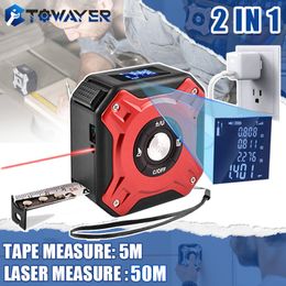 Tape Meetingen Laser Late Maatregel Laserafstand Meter Metro Laser Rangefinder Constructie Tools Roulette Laser Meter Measure Instruments 230211