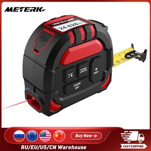 Mesures du ruban mètre portable 2 dans 1 LCD Distance laser Distance Multifonctional Ruban Laser Measure 131ft / 40m 16 pieds / 5m Instruments de mesure laser 230211