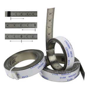 Tape Measures Miter Track Tape Measure Self Adhesive Metric Stainless Steel Scale Ruler 1M-6M For T-track Router Table Saw Woodworking Tool 231207