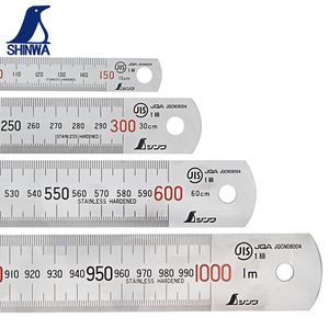 Ruban à mesurer SHINWA Acier Règle en fer Acier inoxydable Échelle épaissie 15 30 60 100cm 230227