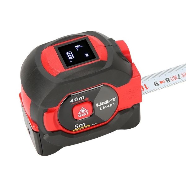 Ruban à mesurer UNI-T LM40T Ruban à mesurer laser 40M Distancemètre numérique Télémètre Rétractable 5m Règle laser Écran LCD Portable 230516