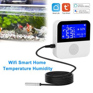 Ruban de la température WiFi Capteur d'humidité Smart Safety Home Home Hygromètre intérieur Détecteur de surveillance pour les plantes Aquarium Winery