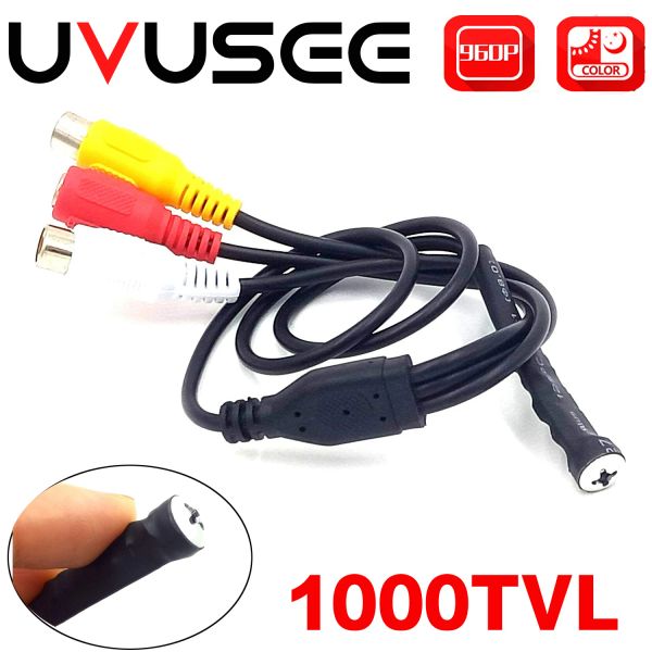 Tape Uvusee CCTV 1/3 Sony CCD 1000TVL Mini Sécurité Caméra Camera Pipe Camera avec microphone audio Mic 3,6 mm Lens