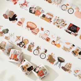 Ruban WT Four Seasons 4cm de large Washi Tapes kawaii Scrapbooking fournit des autocollants de bricolage de vie amusante