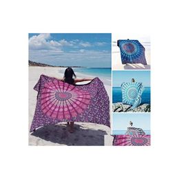 Tapestries 150x200cm Boheemse stijl Polyester vezel strand handdoek sjaalshandje mandala rec lap tapijt drop levering home tuin dhiup