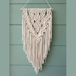 Tapisseries 1pc macrame tissé mur de tapisserie suspendue boho chic décor d'art géométrique pour la maison de salon à la maison