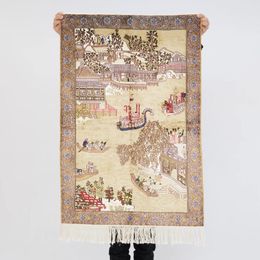 Tapestries 2'x3 'Handgemaakt zijde Tapijt Home Indoor Pictorial Exquised Oosterse Tapestry Tapijt (LJH032)