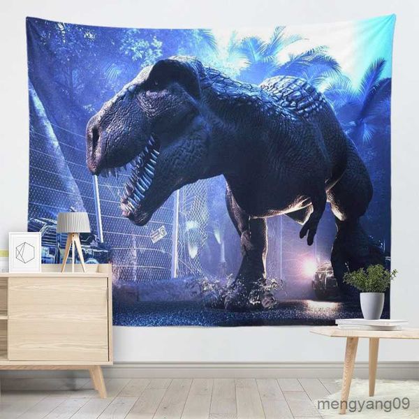 Tapices 3d Dinosaur Película Room Tapestry Dormitory Tapestry Arte Decoración del hogar Tapestry Tapato de mesa aplicable Vada de sofá R230812