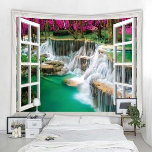 Wandtapijten 3D Waterval Wandtapijt Natuur Bergtapijt Wandtapijten Slaapkamer Wandtapijt Bank Deken Maat