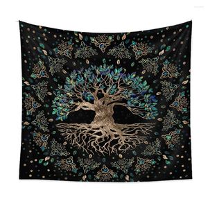Tapestries 73x95cm Boheemse tapijt Decoratieve stoffen achtergrond Hanging Tree of Life Custom Ins Wall Decor