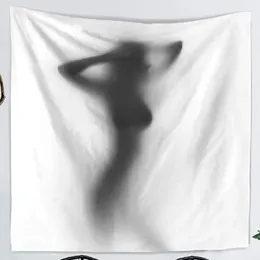 Tapisseries 9 modèles Nude Girl Body Art Vellouty Polyester Flag à grande taille de canapé de tapisserie de lit de lit Pique-nique tapis de plafond.