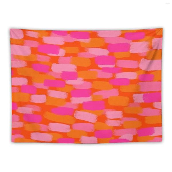 Tapisseries abstraite rose et orange pinceau effet tapisserie accessoires de décoration intérieure décoration décoration décoration décoration