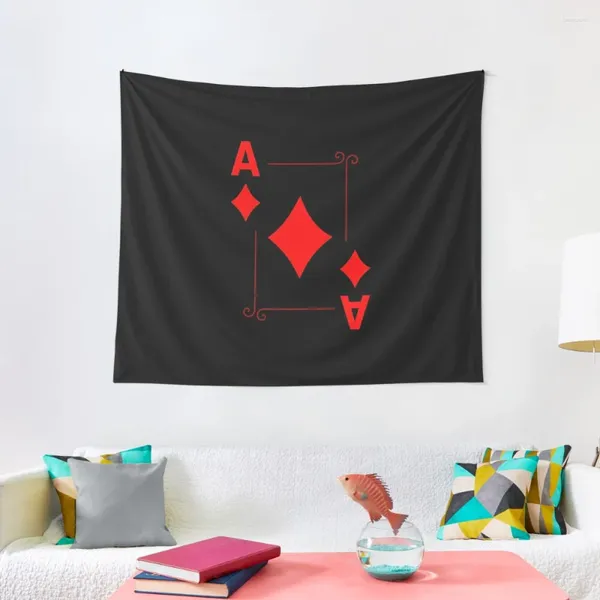 Tapices Ace Of Diamonds Poker Tapiz Dormitorio Deco Habitación Decoración Estética Cosas Lindas Alfombra Pared