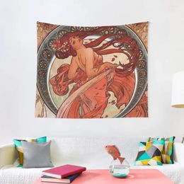 Tapestries Alphonse Mucha - Dance Tapestry Decoratie voor thuisdecoratie Slaapkamer Deco Esthetische kamer