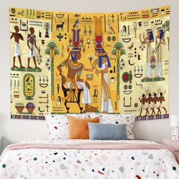 Wandtapijten Oude Egypte Tapijt Muur Opknoping Oude Cultuur Gedrukt Hippie Egyptische Hekserij Boheemse Home Decor Vintage Blanke 221201