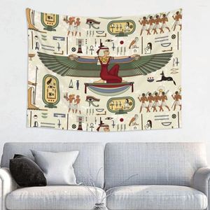 Tapestries oude Egypte tapijtwand hangen Egyptisch symbool ins gooi tapijt deken huisdecor voor woonkamer slaapkamer